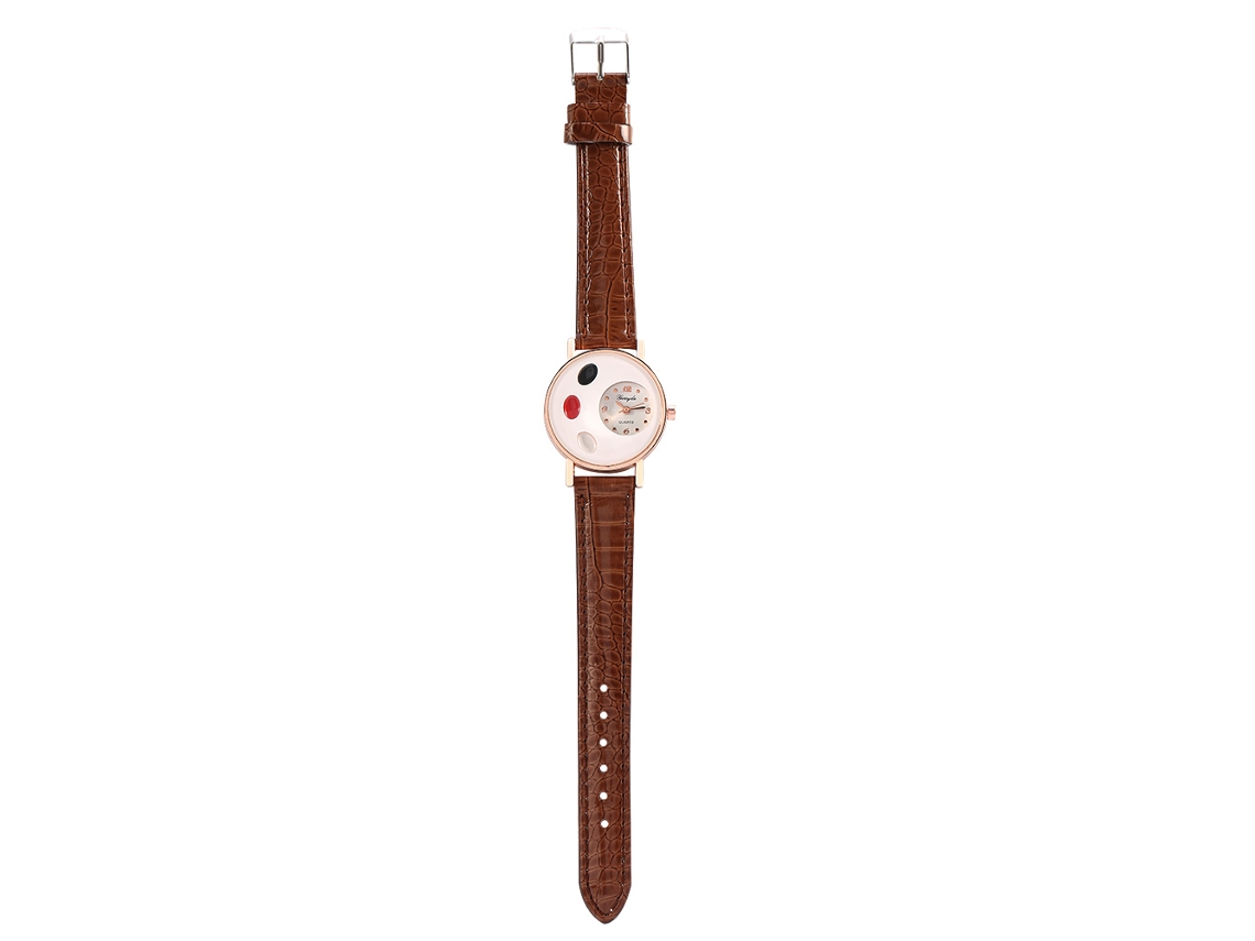 Reloj De Pulsera Analógico De Cuarzo Para Mujer Con Elegante Correa De Piel Sintética.