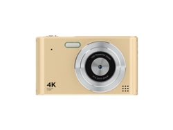 Câmera Digital Ultra Hd 4K H15 Com Foco Automático E Zoom 16X Mini Câmera Compacta Dourada