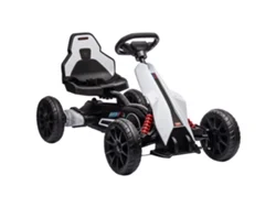 Kart Eléctrico Infantil 12v Velocidad Ajustable 3-5km/h Asiento Blanco