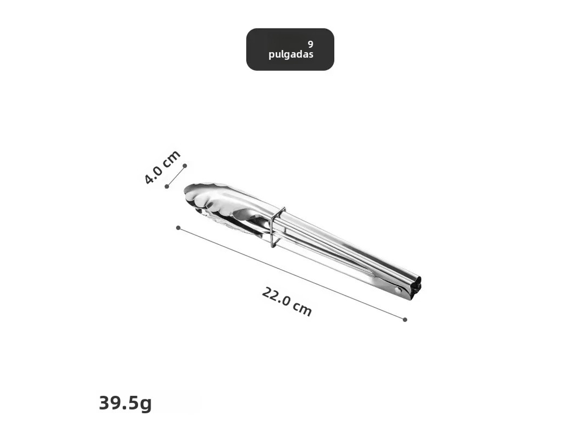 Alicates De Acero Inoxidable Para Sujetar Alimentos De Cocina (9 Pulgadas) Herramienta Para Barbacoa