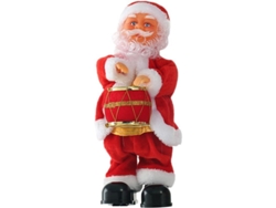 Brinquedo Papai Noel Cantando Dançando Batendo Bateria com Passos de Pé Natalino