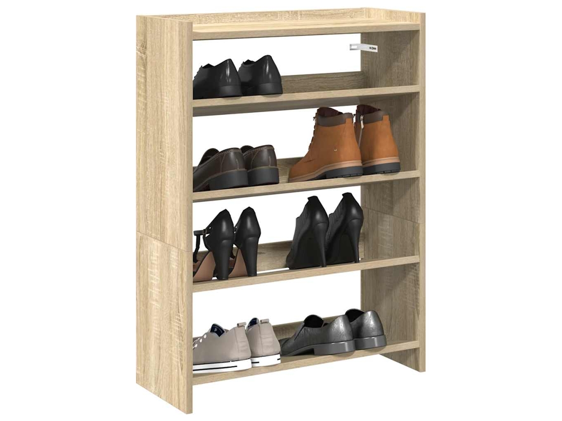 Mueble Zapatero | Zapatero Madera Contrachapada Roble Sonoma 60x25x81 Cm