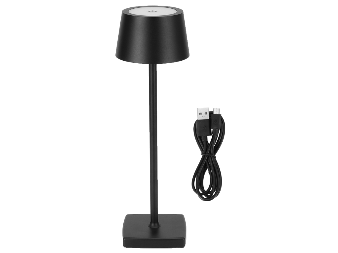 Rebe-lámpara De Escritorio Led Con Carga Usb Luz Blanca Cálida Para Bar Sala De Estar Lectura Negro