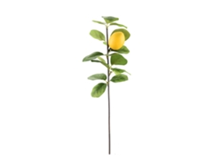 Rama de limón artificial ligeramente curvada (4 piezas)
