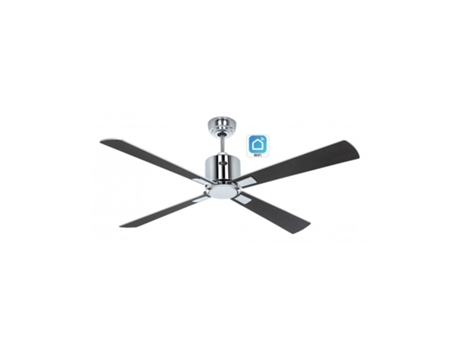 Ventilador De Techo CASAFAN ECO NEO III 132cm Con WiFi 948242W Motor Cromo Brillante/Plata Y Wengue