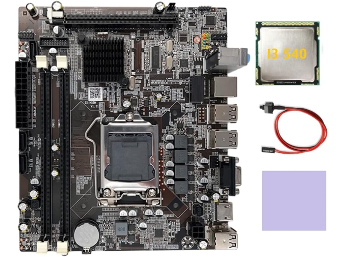 Kit De Accesorios Para Placa Base H55 Lga1156 Compatible Con Procesadores I3 530 E I5 760.