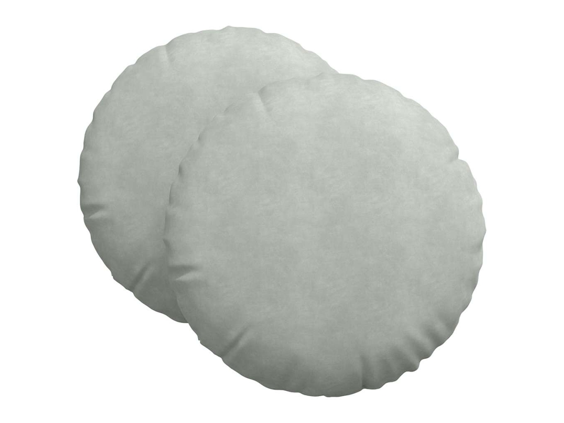 Cojines para asiento, 2 unidades, gris claro, Ø 40 x 13 cm, terciopelo HARLANV1