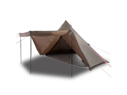vidaXL Tienda de campaña familiar tipi 6 personas impermeable marrón