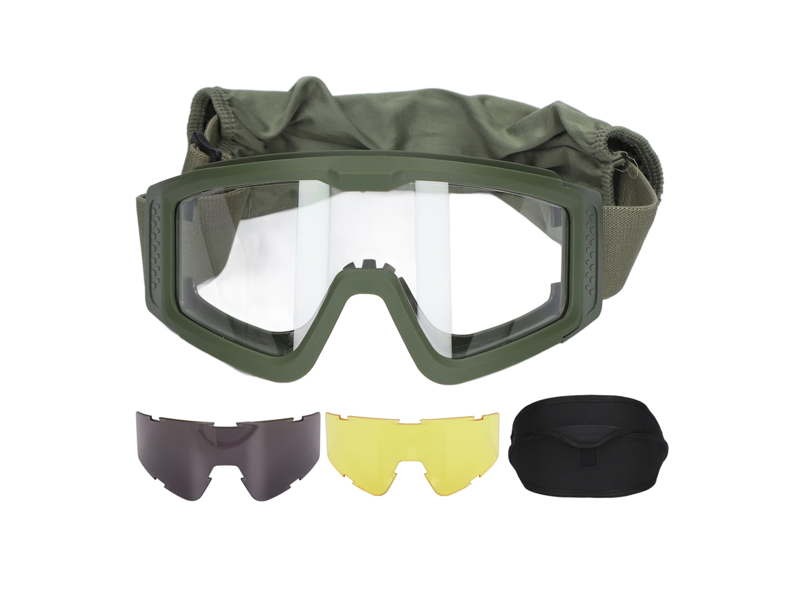 Gafas Desmontables Para Ciclismo Al Aire Libre Con Protección Uv, Resistentes A Los Impactos Y Montura Verde.
