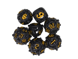 Juego De 7 Dados Poliédricos Huecos De Cobre, Grabados Y Equilibrados, Para Juegos De Mesa.