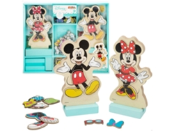 Juego de Madera WOOMAX magnético vestidos Minnie y Mickey (3 años - No se aplica)