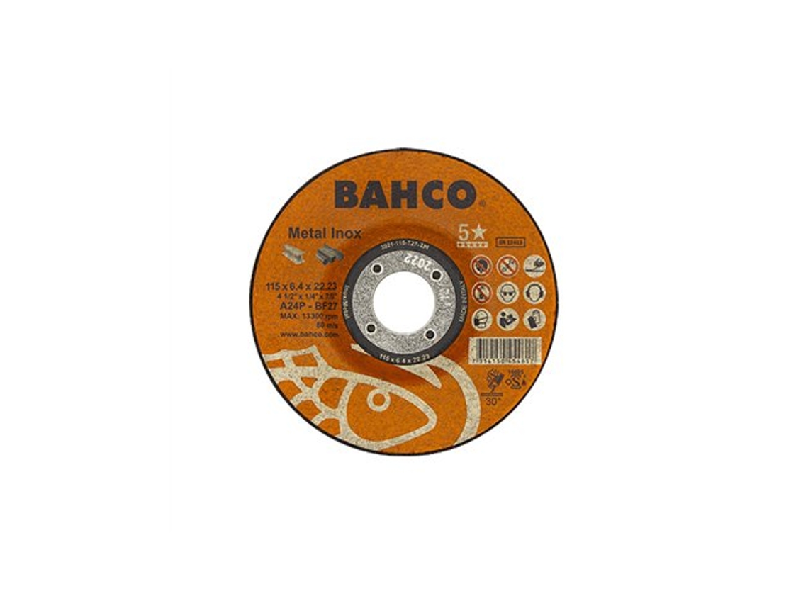 Disco De Moer De Metal Em Aço Inoxidável 115x6,4mm 3921 115 T27 Im Bahco