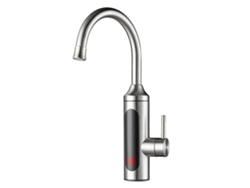 Grifo eléctrico instantáneo de 3300 W, acero inoxidable, IPX4, pantalla LED, rotación de 360°