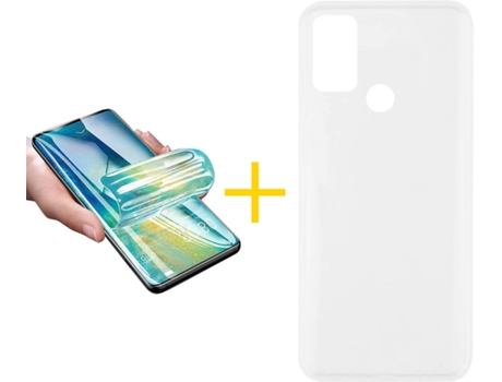 Carcasa + Protector de Pantalla para Alcatel 1S 2021 ACCETEL Transparente Claro