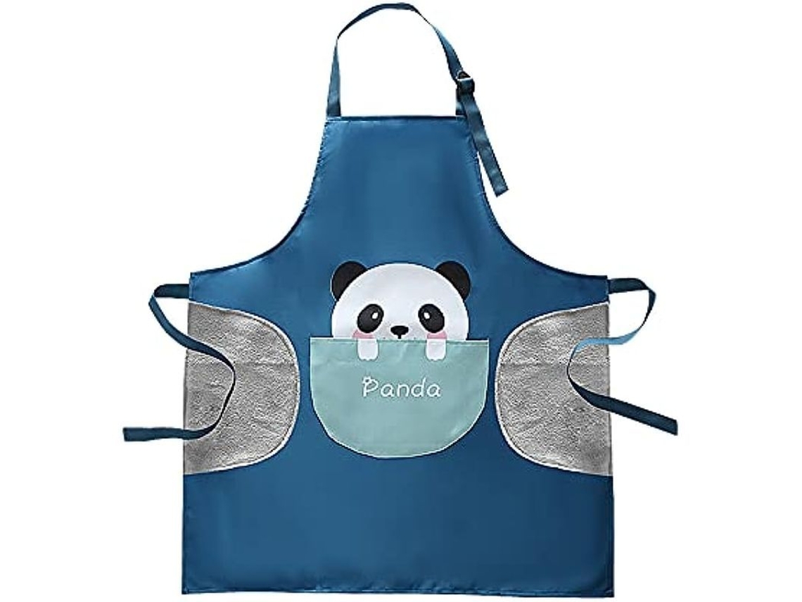 2026-33143-delantal De Animalito Pandita Impermeable Ajustable Para Cocina Bbq Chef Niños Adolescentes