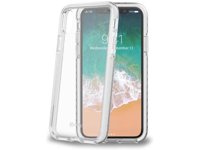Funda iPhone X CELLY Hexagon Transparente
