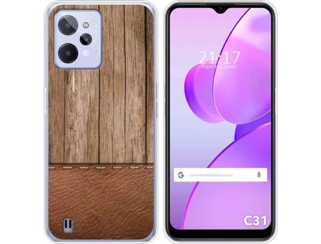 Carcasa para Realme C31 TUMUNDOSMARTPHONE Dibujos Madera 09 Multicolor