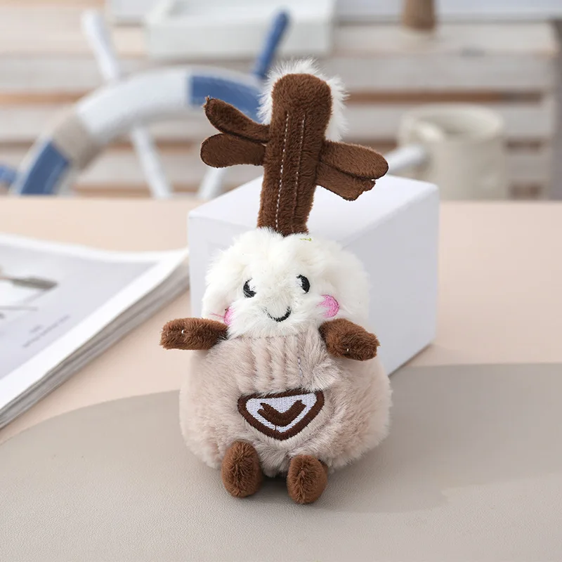 (estilo 2) Lindo Juguete De Peluche De Guitarra Pequeña, Adorno De Instrumento Musical De Dibujos Animados, Llavero De Peluche