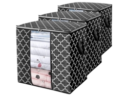 2026-bolsas De Almacenamiento Wiselife 3 Paquetes/100l Para Edredones, Ropa Con Ventana Clara Y Cremallera Resistente