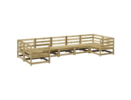 Conjunto 7 de sofás de jardín VIDAXL madera de pino impregnada