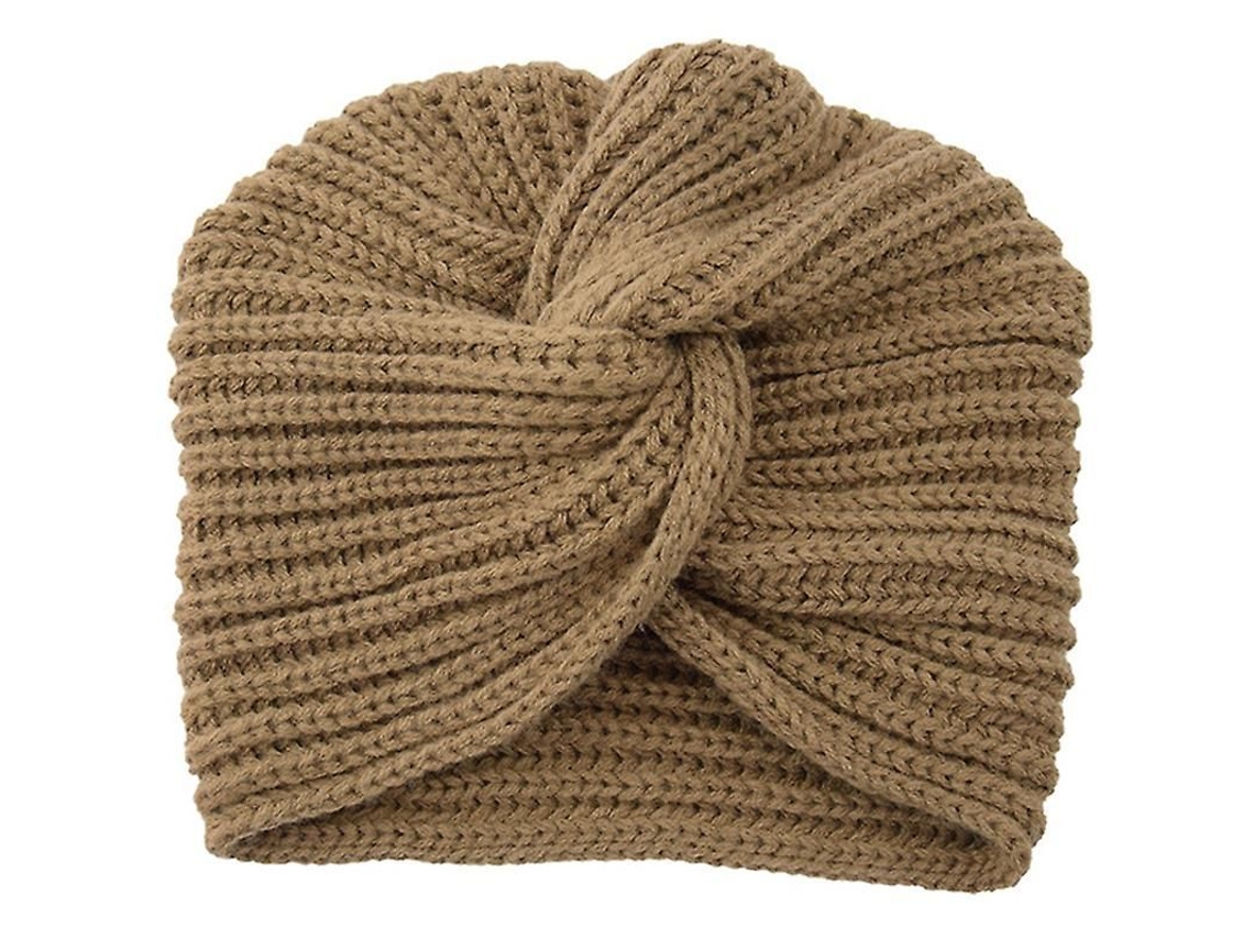 Gorro turbante de punto para mujer con detalle retorcido, modelo 2026, elegante e informal, de lana.
