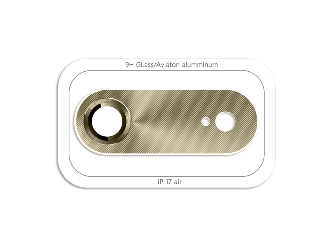 A Película Metálica Para Lentes É Adequada Paracapa Protetora Para Iphone 17 Pro Em Titânio Dourado Com Padrão Cd.