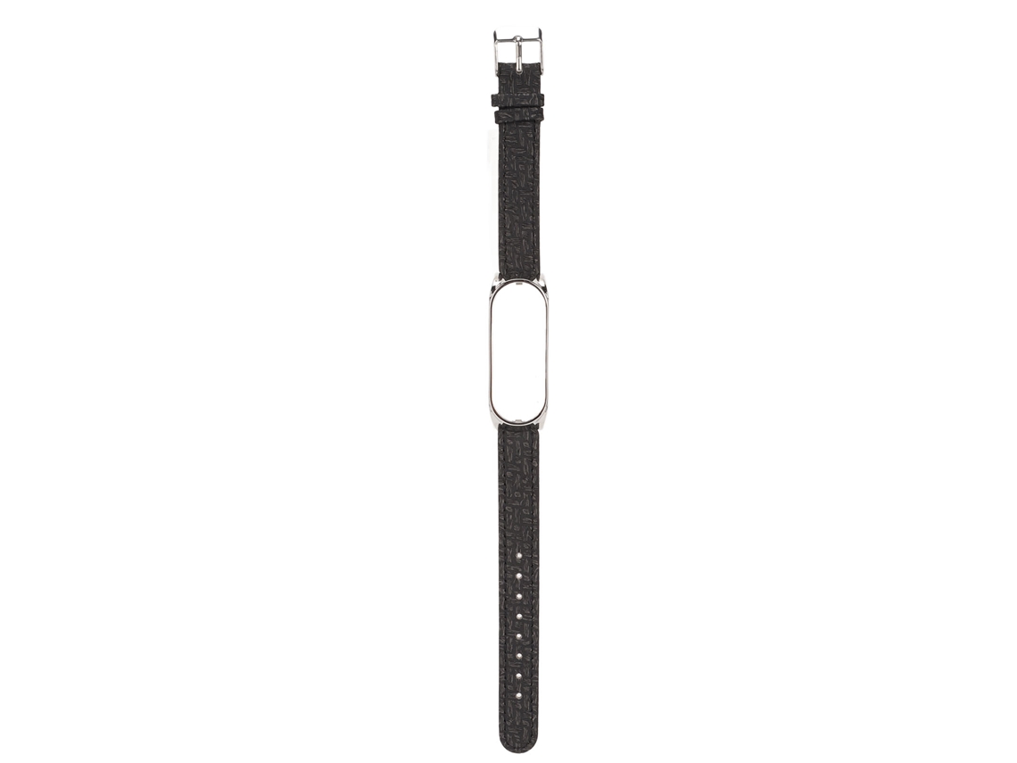 Pulsera De Reemplazo Compatible Con Xiaomi Mi Band 6/5 Nfc, Hebilla, Funda De Metal, Correa De Cuero Con Patrón Tejido
