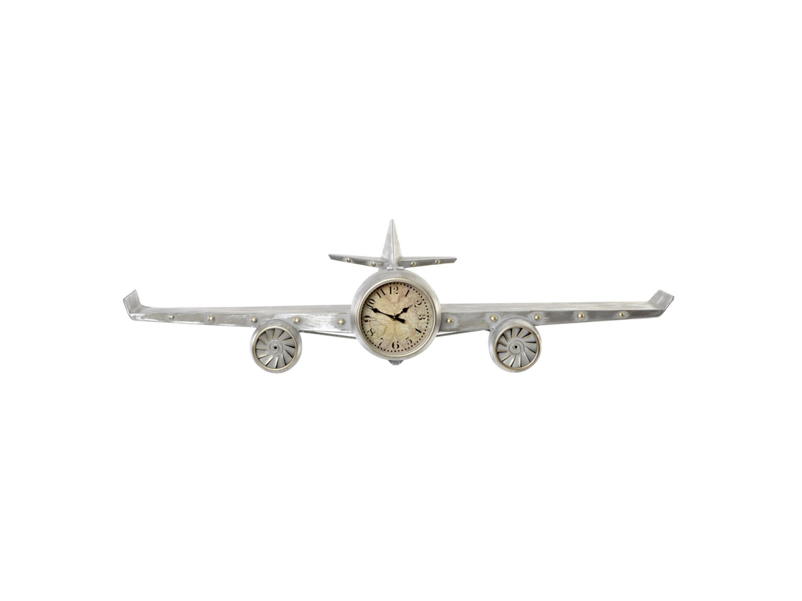 Reloj Pared Metal Mdf Estanteria 102x22x26cm
