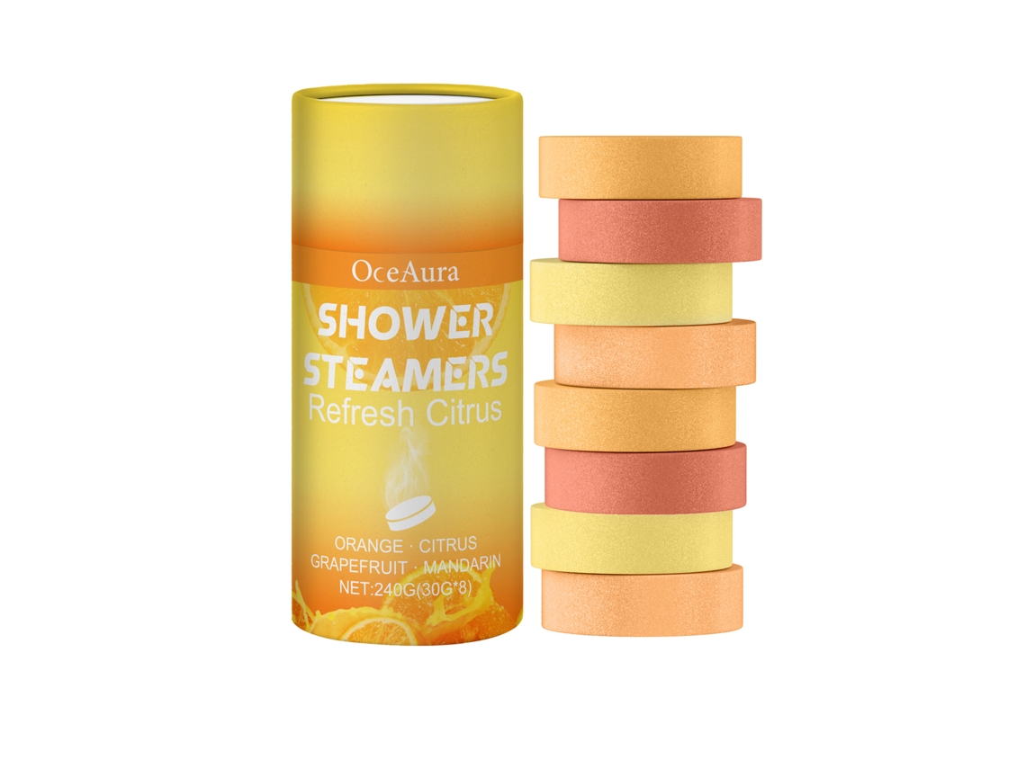 Pastillas de ducha con aromaterapia de cítricos - Aroma refrescante