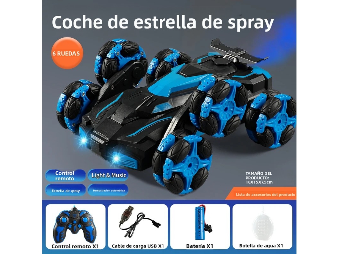 (Azul) Coche de juguete con bomba de agua y control remoto de 2,4 g, control por gestos, coche de juguete con bomba de agua para niños