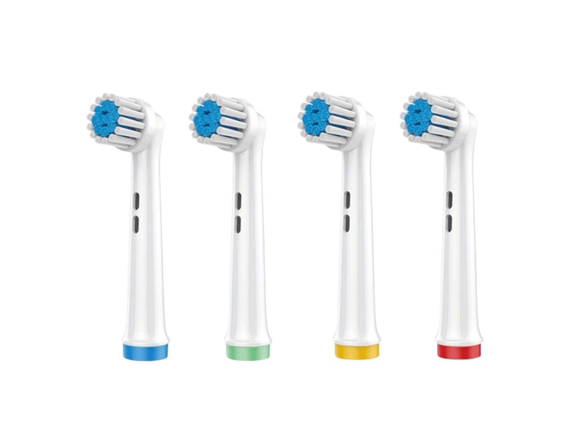 4 cabezales de repuesto, compatibles con cepillos de dientes eléctricos profesionales, ideales para viajar con seguridad. STELASPLEN