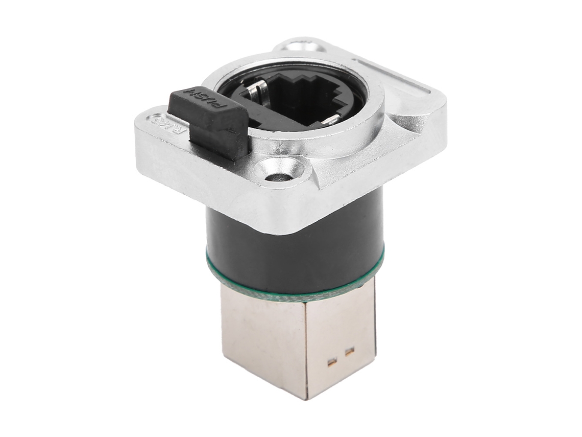 2026as-conector Rj45 Ángulo Derecho Impermeable Material Aislador Redondo Conector Aéreo Ytrj45