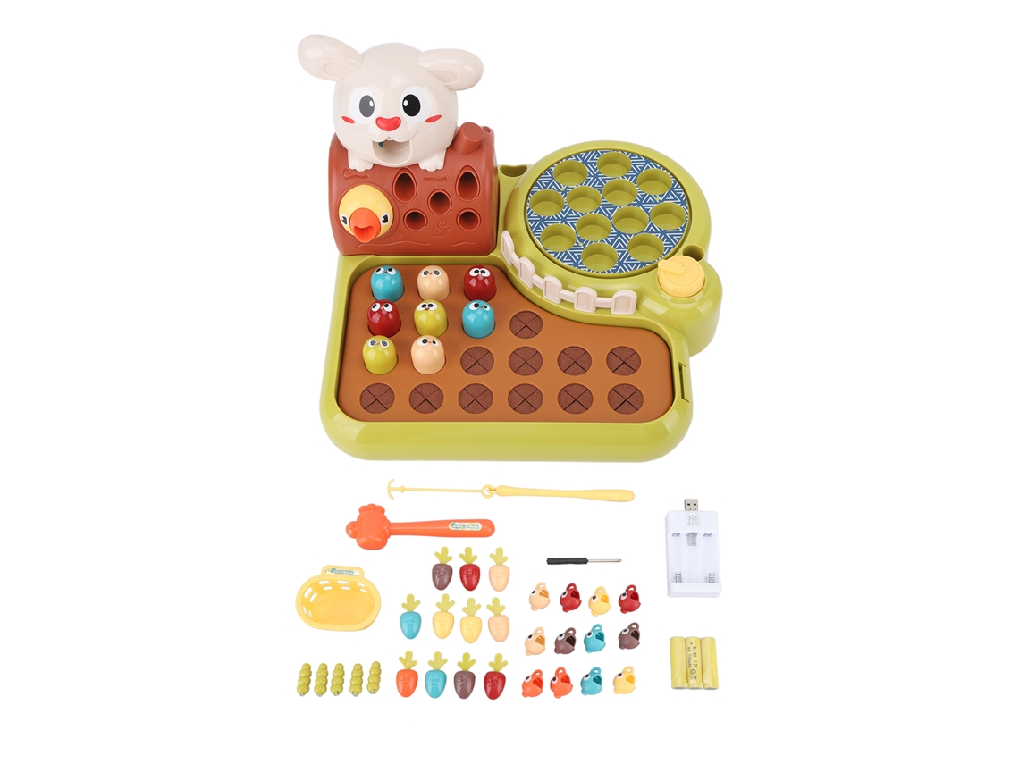 Jogo Multifuncional 4 Em 1 Whack Com Pesca E Bater: Brinquedo Interativo Educativo