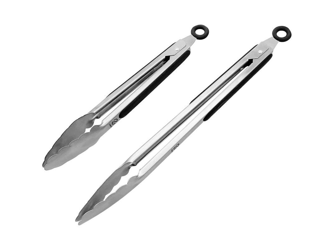 2026-set De 2 Pinzas De Acero Inoxidable, Pinzas De Cocina Con Bloqueo, Para Cocinar, Barbacoa Y Servir (9'' Y 12'')