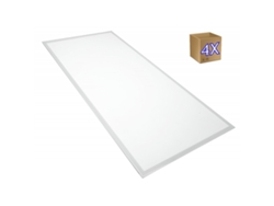 Pack x2 Panel LED Superficie dimensiones 60x60cm, Potencia 50W, Color Blanco Neutro 4200K, 4000 lúmenes, Marco Blanco