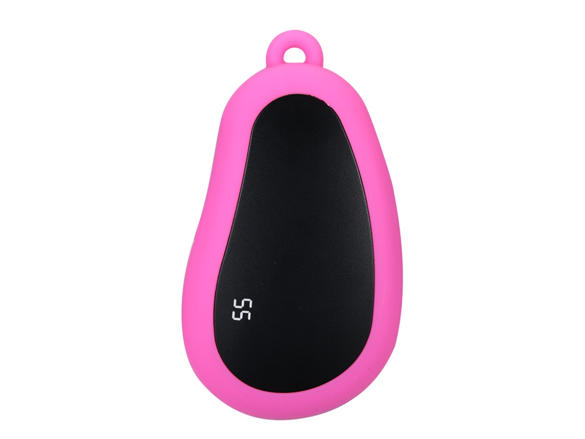 Calentador de manos USB de bolsillo, conexión Bluetooth que permite la transmisión de video Chrui (rojo rosa)