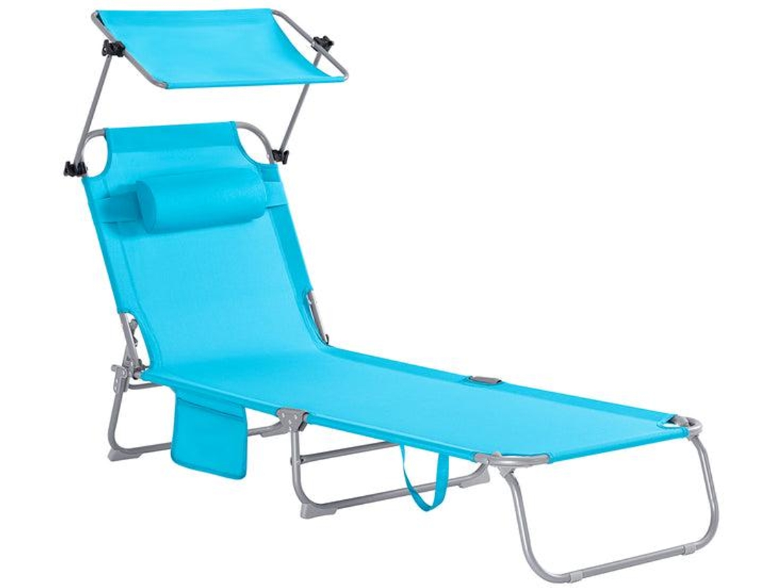 Tumbona SOBUY Reclinable (Azul - Teslin - 195x62x29 cm)