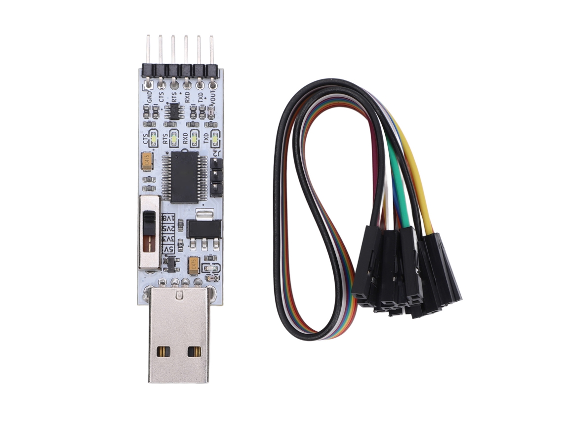 Módulo Conversor Usb Para Ttl Serial Adapter Ft232 Com Cabo Downloader Para Microcontrolador