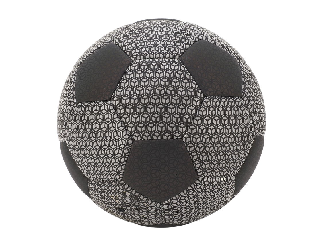 Balón De Fútbol Luminoso Holográfico Reflectante De Pu Cosido A Máquina Para Jugar De Noche.