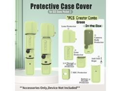 Capa Silicone Para Dji Osmo Pocket 3/xtra Muse,ecrã E Microfone, Leve, Antirriscos Verde Hexinyigjly