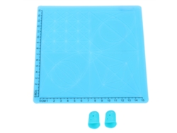 Lápiz De Impresión 3d, Almohadilla De Silicona Azul, Alfombrilla Con Ancho Para Los Dedos, 25x25cm