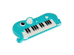 Piano Digital Infantil De 25 Teclas Com Música E Luzes, Azul