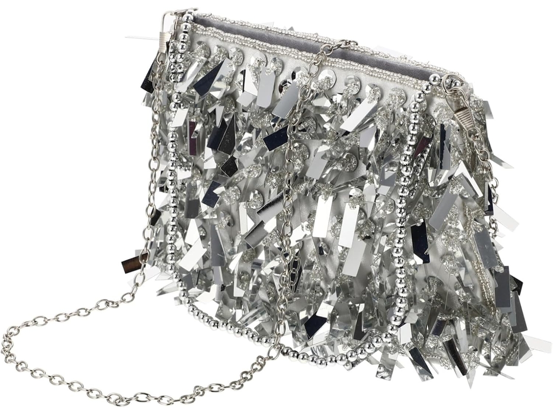 Bolso Bandolera Con Lentejuelas Para Guardar Cosméticos Cómodamente Durante Los Viajes.