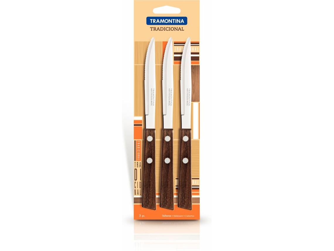 Conjunto de 3 Cuchillos de Cocina TRAMONTINA Tradicional 4''