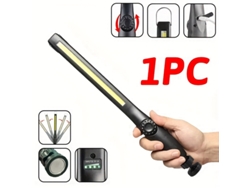 Linterna Cob Portátil Recargable Por Usb, Luz De Trabajo Con Gancho, Base Magnética Y Función De Emergencia Manos Libres.