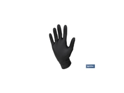 Caja De 100 Guantes De Nitrilo Grip Con Textura Diamantada Talla M Color Negro