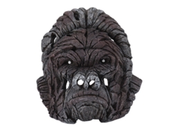Escultura de cabeza de gorila de 16 cm, figura decorativa de resina para sala de estar y escritorio.