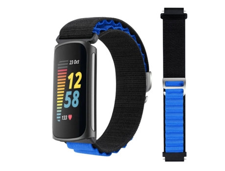 Correa Loop Alpine para Fitbit by Google Charge 5 Negro y Azul