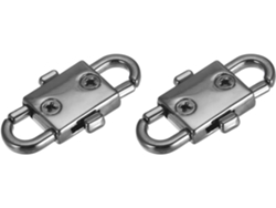 2 Hebillas Acortadoras De Cadena Para Cadenas De Bolsos, Bricolaje, 32x12 Mm, Gris Oscuro