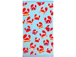 Toalla de playa de microfibra Yuysan para niños, absorbente y de secado rápido, 140x70cm, cangrejo rojo.